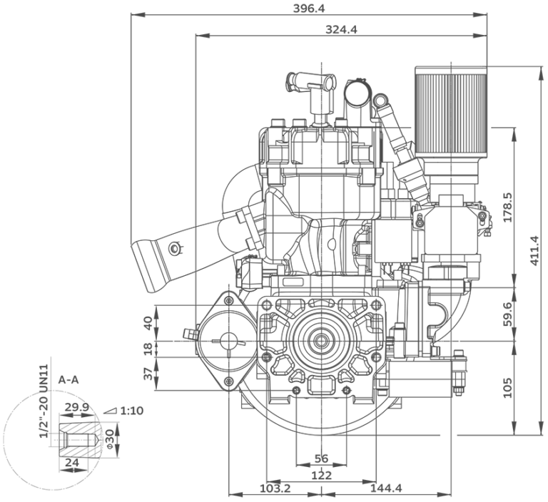 Hirth 3503 - Liquid-Cooled 70HP Two-Stroke Engine Best for Helicopters