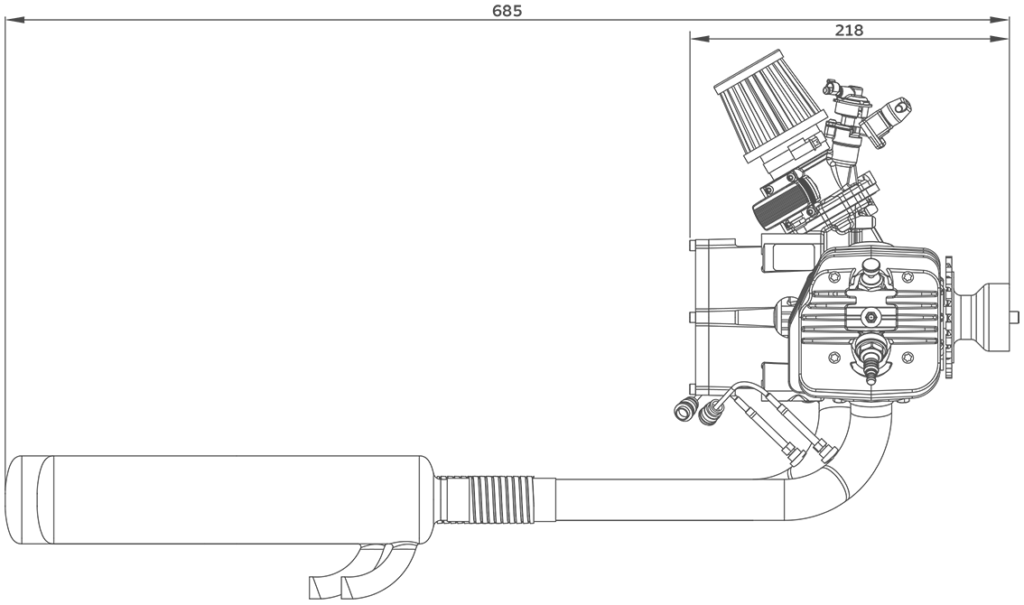 Hirth Engines GmbH 4201 - Air-Cooled Two-Stroke Engine With 13.6HP